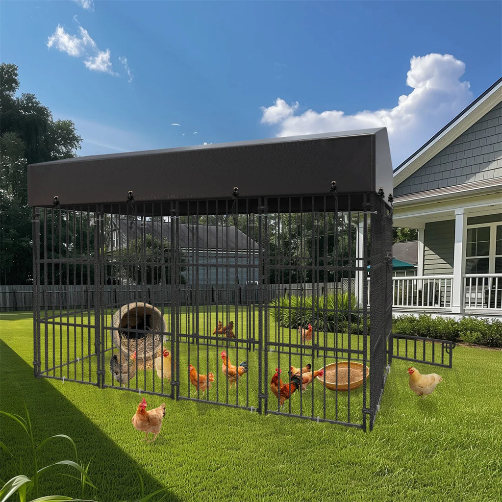 Heavy Duty Dog Kennel Welded Metal Playpen 64 9 Large Animal Cage for Outdoor And Indoor Use Pet 249x120x165cm