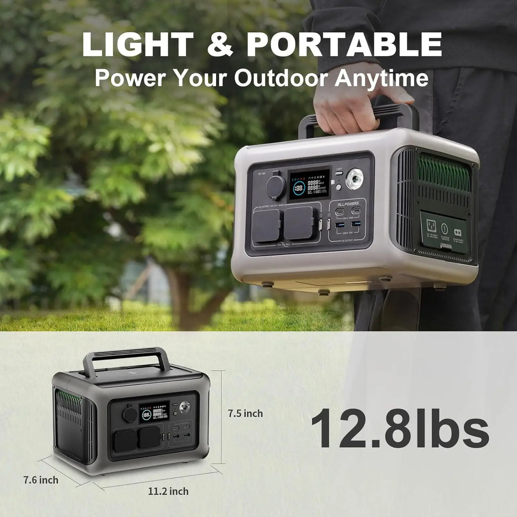 600W Portable Power Station 299Wh LiFePO4 Solar Generator 1200W Surge AC Outlets Camping RV Home Backup AU