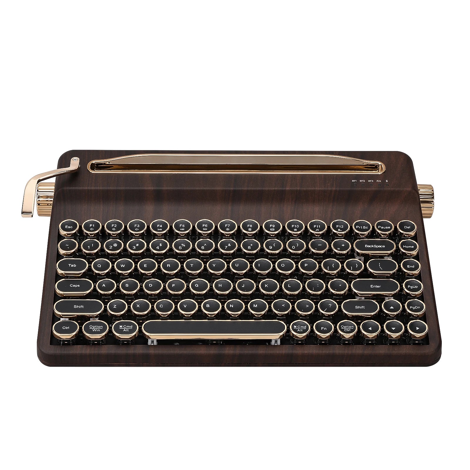 Mechanical Keyboard Wireless QMK VIA RGB Wood Grain for Mac & Windows with Onyx Tactile Switches