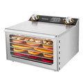 Food Dehydrator 6 Tray Stainless Steel with Touch Panel for Fruit Vegetables Meat Drying 30.5x29x21cm 110V