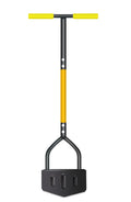 Garden Soil Aerator Lawn Hole Puncher Soil Loosening Tool Grass Aeration Spike Tool Yellow Black 97 × 22cm