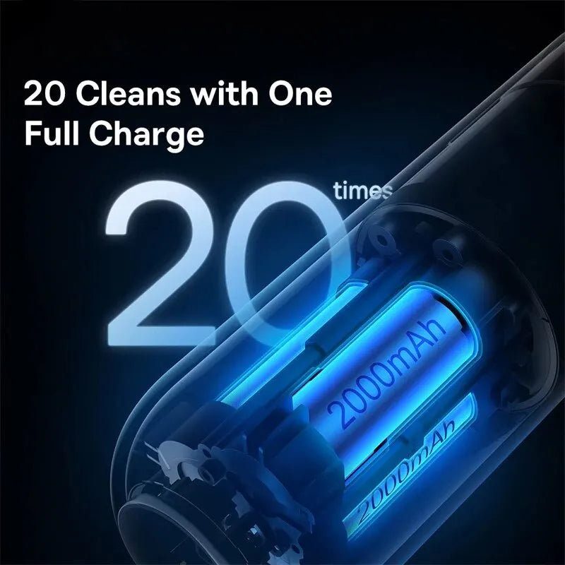 6000Pa Mini Car Vacuum Cleaner Handheld Auto Vacuum Blow & Suction 2 in 1 Portable Cleaning Tool for Home Car Office Black
