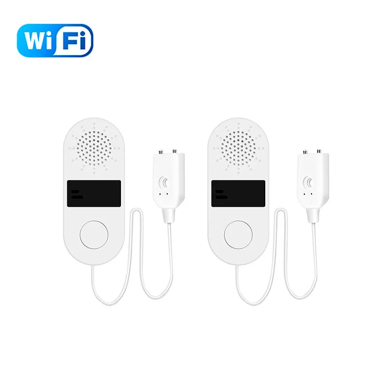 2pcs WiFi Water Leak Sensor 130DB Flood Detector Smart Life APP Alert Alarm Home Security Water Leakage Monitor 3.6×8.9cm
