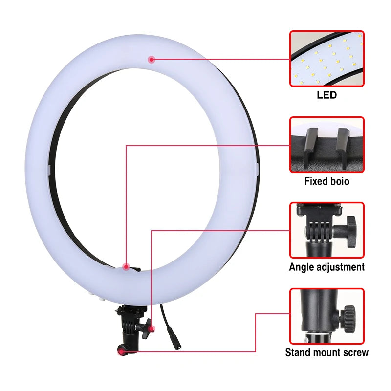 Photography Video Light Kit 60W LED Studio Light with Wall Mount Boom Arm Stand Cold and Warm Lighting 175cm