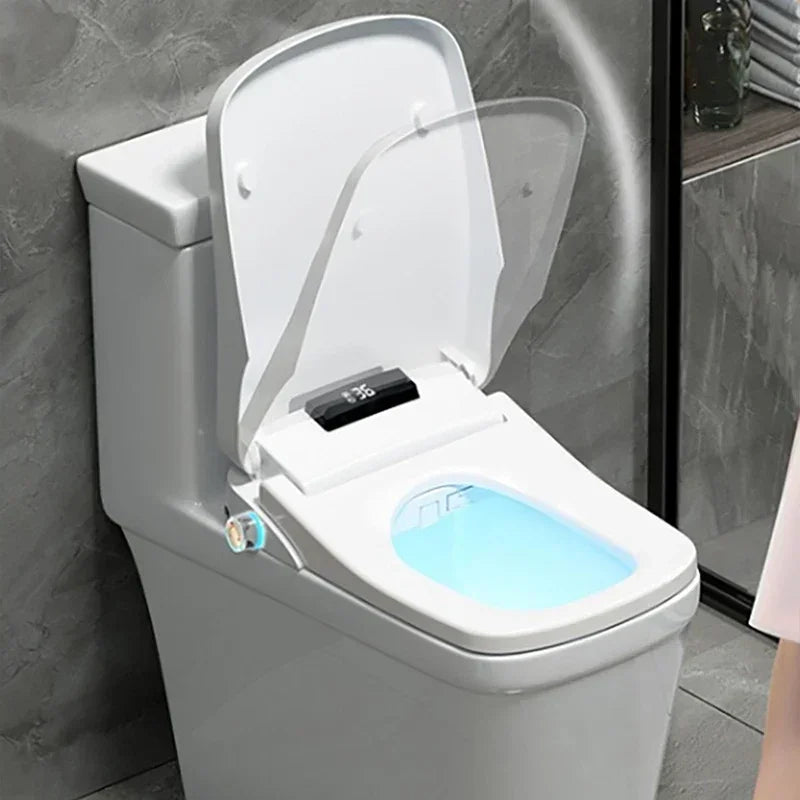 Smart Toilet Seat 51cm Square Electronic Bidet Seat with Heated Wash Drying and Auto Open Lid 220-230V