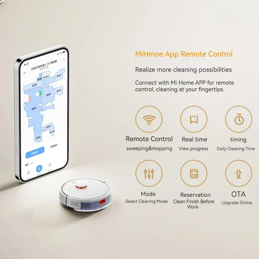 Robot Vacuum Cleaner and Mop Smart Laser Navigation 3C Plus with Strong Suction White AU Plug