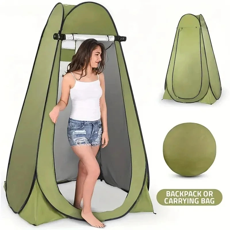 Camping Shower Tent Portable Privacy Shelter Outdoor Changing Toilet Tent Green 120x190cm