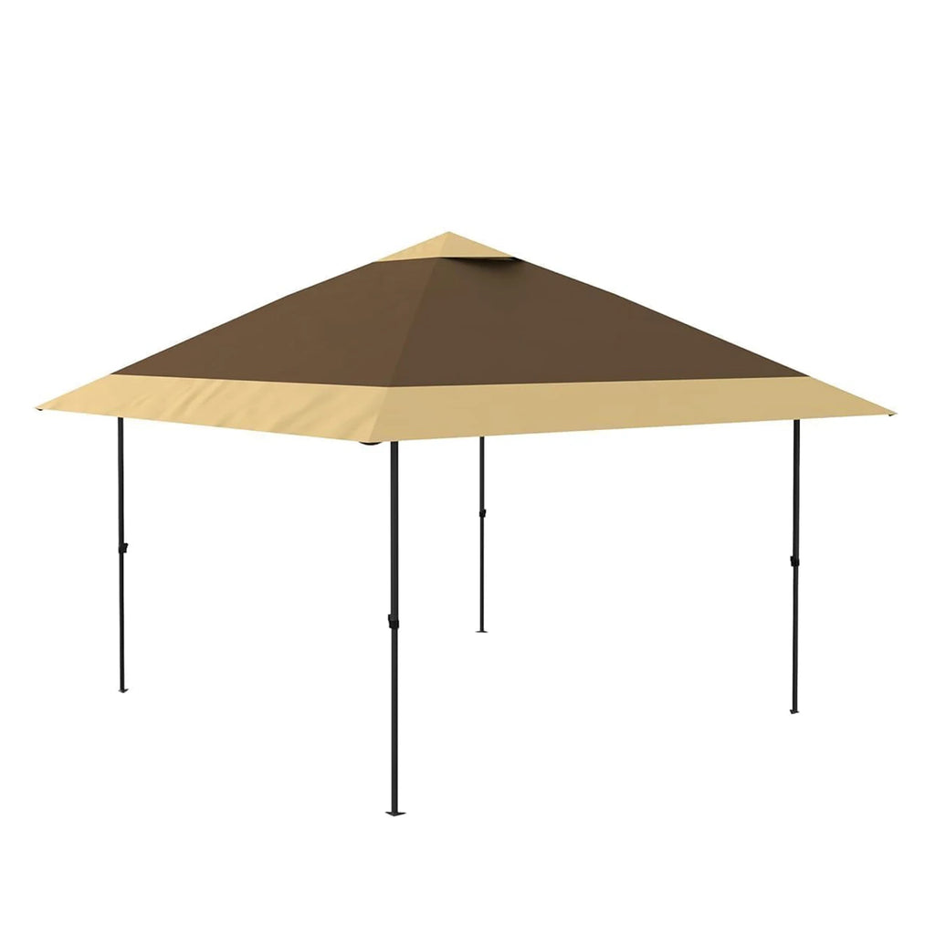 Pop-Up Gazebo Outdoor Canopy Tent Includes Sandbags Suitable for Patio, Lawn, Garden Brown 3.6x3.6m