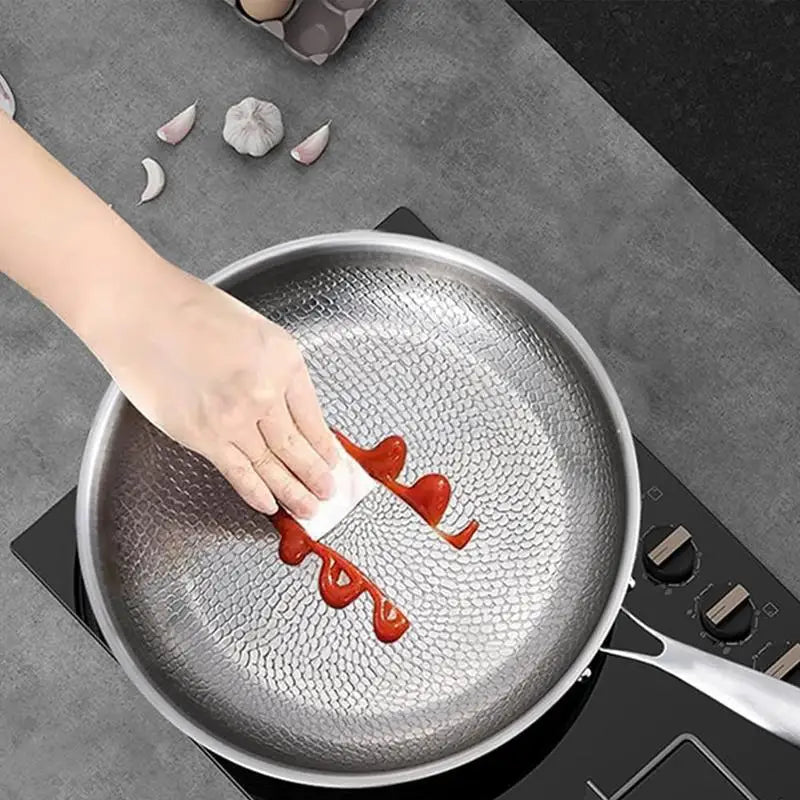 Titanium Frying Pan 28cm Non Stick Uncoated Steak and Pancake Skillet for Gas Stove Cooking