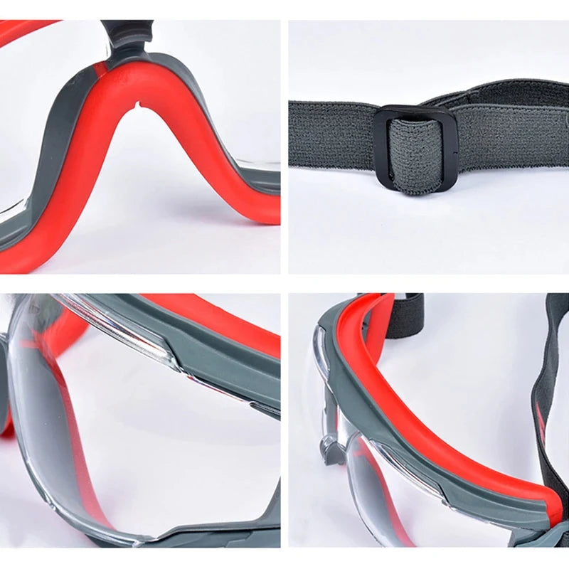 GA501 Protective Goggles Anti Fog Safety Glasses Anti Shock Riding Sport Labor Protection Airsoft Eyewear Clear 1PC