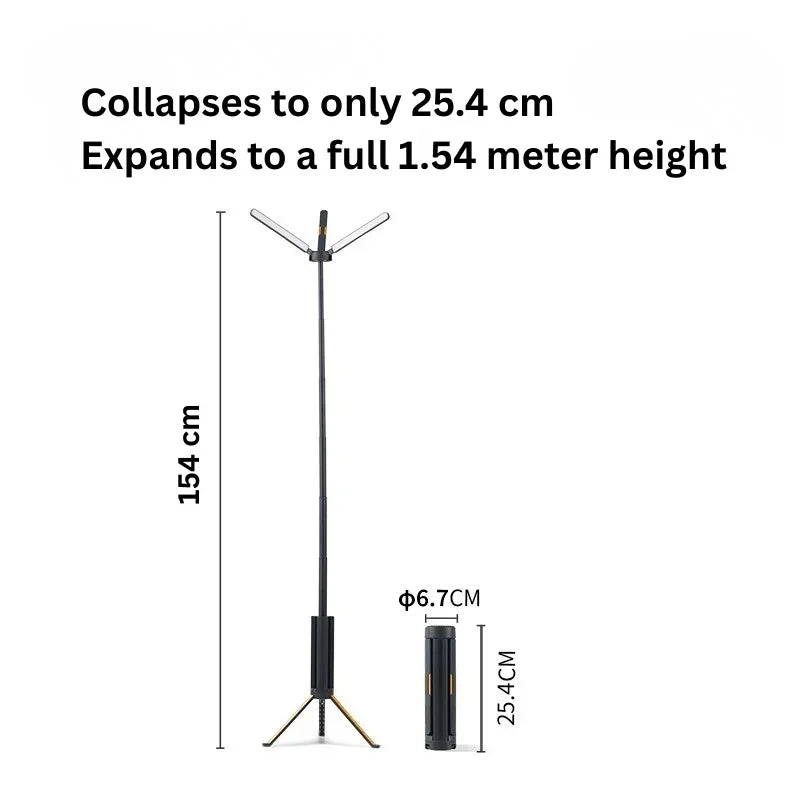 154cm Telescopic Camping Light 15600mAh Rechargeable LED Lantern Waterproof Collapsible Outdoor Flashlight Hiking Tent