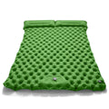 Outdoor Camping Double Inflatable Mattress Extra Wide Sleeping Pad Ultralight Folding Bed Mat Car Travel Sleeping Mat Army Green