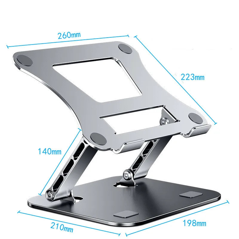 Adjustable Aluminum Alloy Laptop Tablet Stand Portable Folding Cooling Holder Support Desk Stand for Notebook N16 26×22.3×14cm