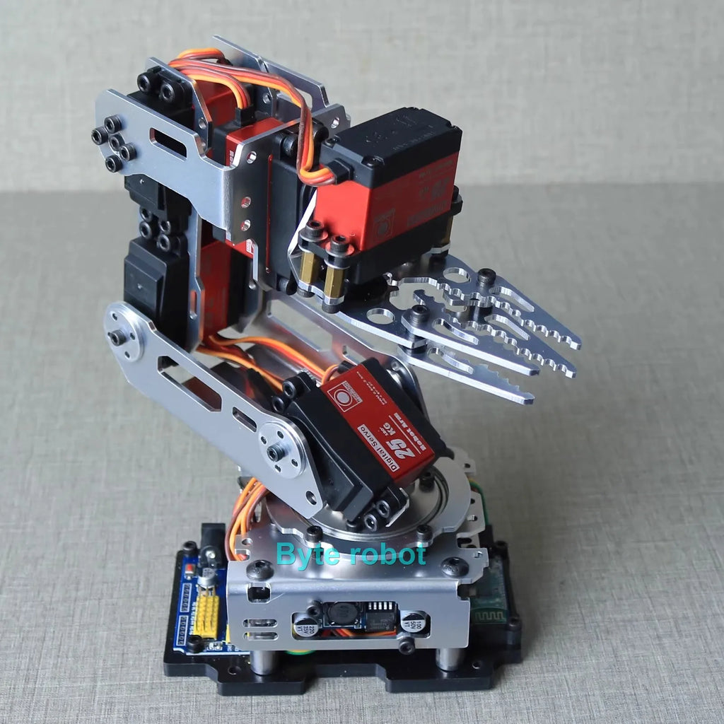 Robotic Arm Kit with APP Control Arduino Compatible Metal Robot Arm with 25KG Servos and Gripper Pro Set