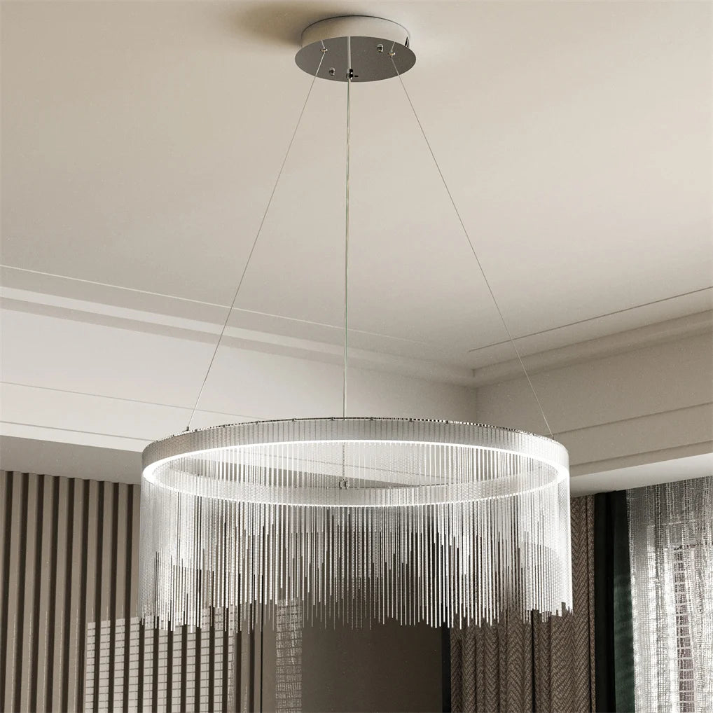 Chandelier Round Tassel Pendant Light 60x27cm 31-40W