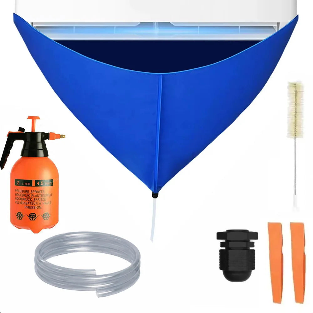 PVC Air Conditioner Cleaning Kit Split AC Cleaning Tools Set with Washing Bag Accessories for 1-1.5P Hanging Air Conditioner 5pcs
