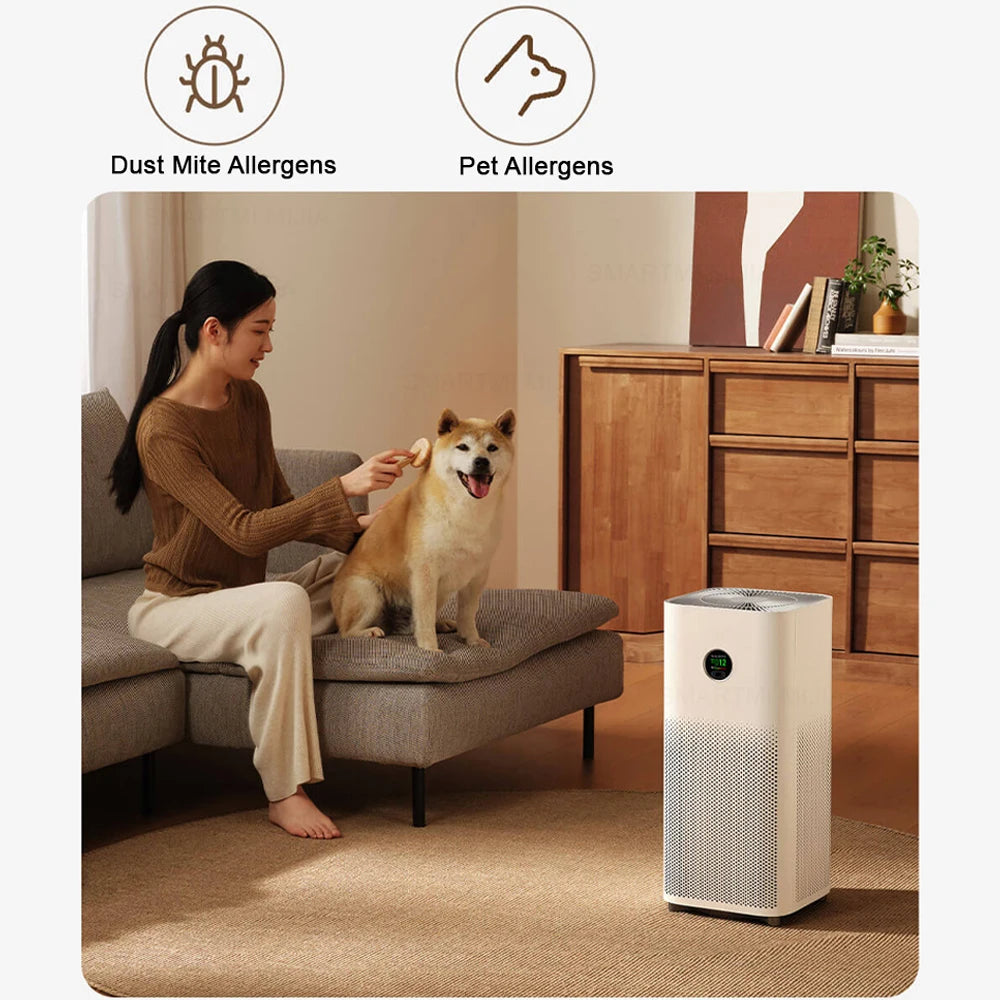 Air Purifier 5 for Home Allergies Dust and Pet Hair 28-48㎡ Coverage with AU Adapter 25 × 25 × 55.5cm