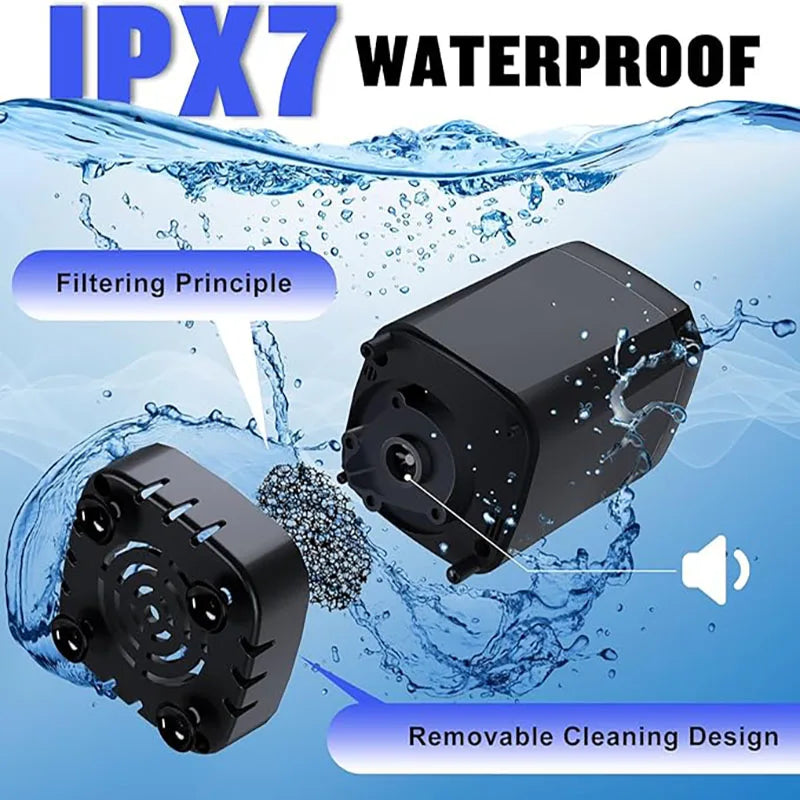 Portable Camping Shower Pump 6000mAh Rechargeable Electric Shower with LED Display Head Outdoor RV Black
