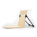 Camping Chair Foldable Outdoor Chair with Backrest Portable for Garden, Picnic, Beach Beige 51x24cm