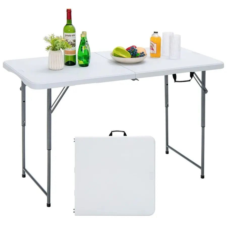 Folding Camping Table Outdoor Table Picnic Table Adjustable 55-90cm Height 1202x61cm For camping, picnics or parties