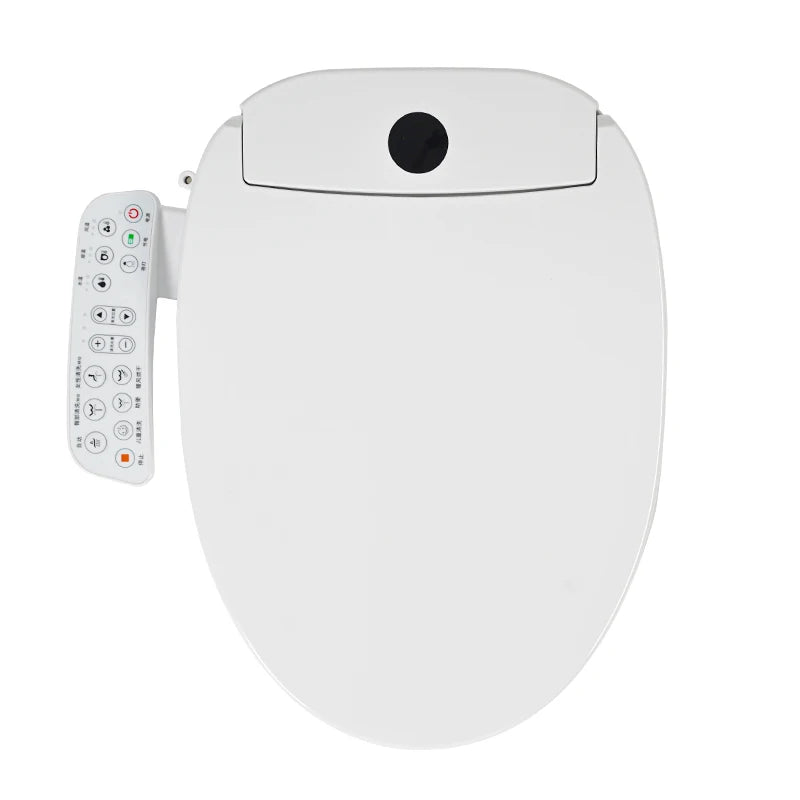 Smart Toilet Seat Electric Bidet with Automatic Wash, ABS Soft Close Lid 220V White Smart Toilet Cover
