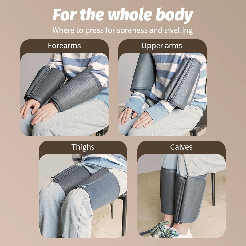 Electric Foot Massager with 8D Kneading Rollers Air Compression Heating Foot & Calf Massager AU Plug Black