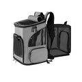 Expandable Pet Carrier Backpack Breathable Foldable Travel Bag for Cats & Small Dogs Grey Large Capacity