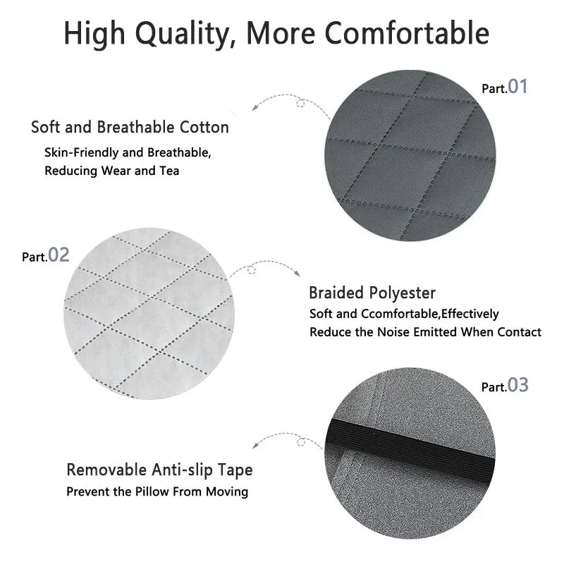 Ultralight Inflatable Camping Pillow Soft Washable Cover Ergonomic Travel Pillow Neck Lumbar Support Cushion Light Grey 32×46cm