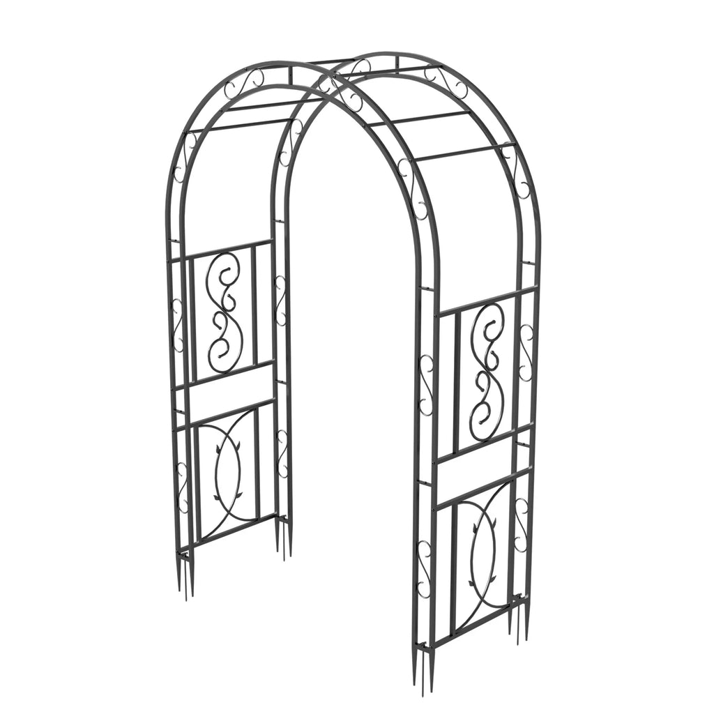 Garden Trellis Outdoor Privacy Trellis Climbing Plant and Vine Support Climbing Frame Black 134x59x215cm