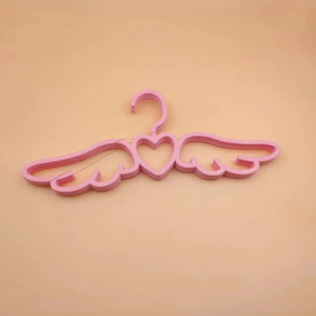 5pcs Angel Love Clothes Hangers Cute Seamless Household Rack for Clothes Tie Scarf Drying Storage Organizer Pink 40×16cm
