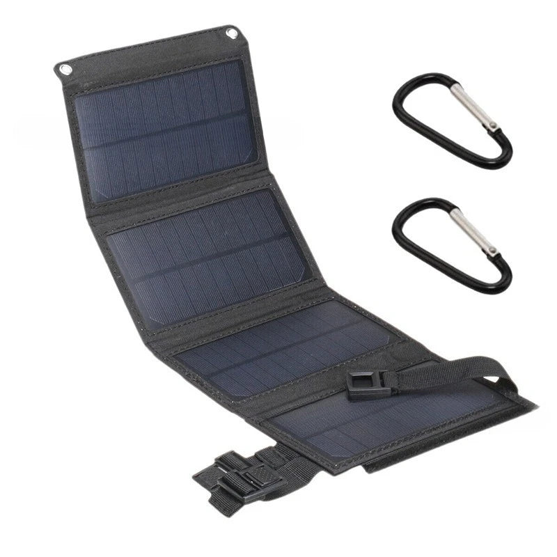 100W 4 Fold Foldable Solar Panel Portable Fast Charger USB 5V DC Mobile Power Supply Outdoor Camping Solar Panel
