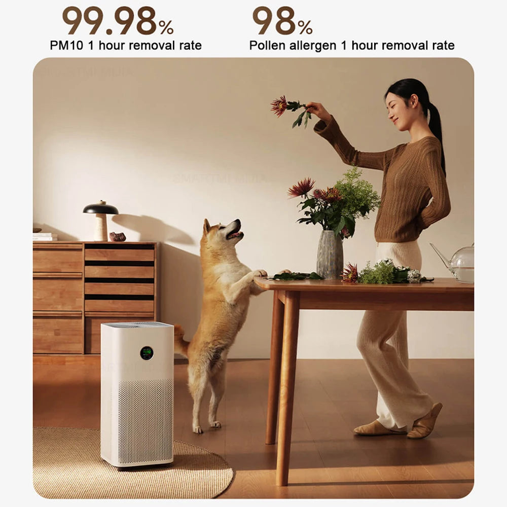 Air Purifier 5 for Home Allergies Dust and Pet Hair 28-48㎡ Coverage with AU Adapter 25 × 25 × 55.5cm