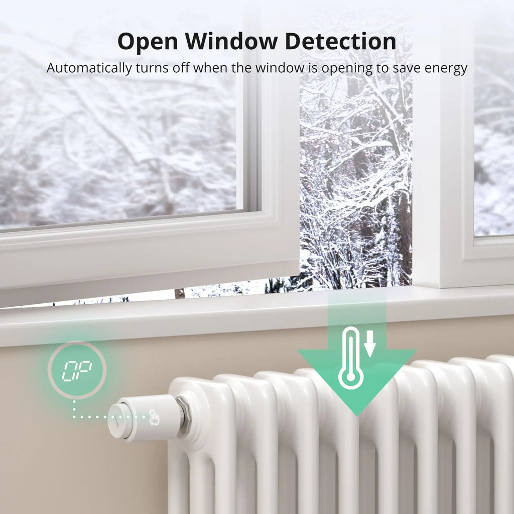 Smart Thermostatic Radiator Valve Home Heating Frost Protection Remote Group Control eWeLink Alexa Compatible ZBBridge-P