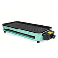 Electric Grill Non-Stick Multi-Function BBQ Grill for Meat, Seafood and Vegetables Green 44 × 22cm