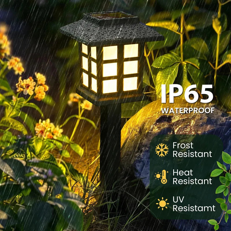 Solar Pathway Lights 8 Pack Waterproof LED Garden Lawn Lights for Walkway Driveway Patio Landscape Warm White