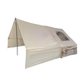 8 Person Inflatable Glamping Tent with Mesh Windows Hand Pump Large Canopy Living Room Camping Shelter Khaki