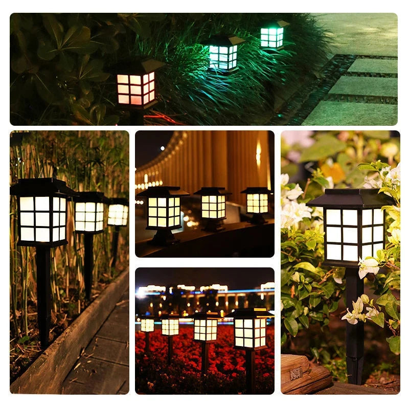 Solar Pathway Lights 8 Pack Waterproof LED Garden Lawn Lights for Walkway Driveway Patio Landscape Warm White
