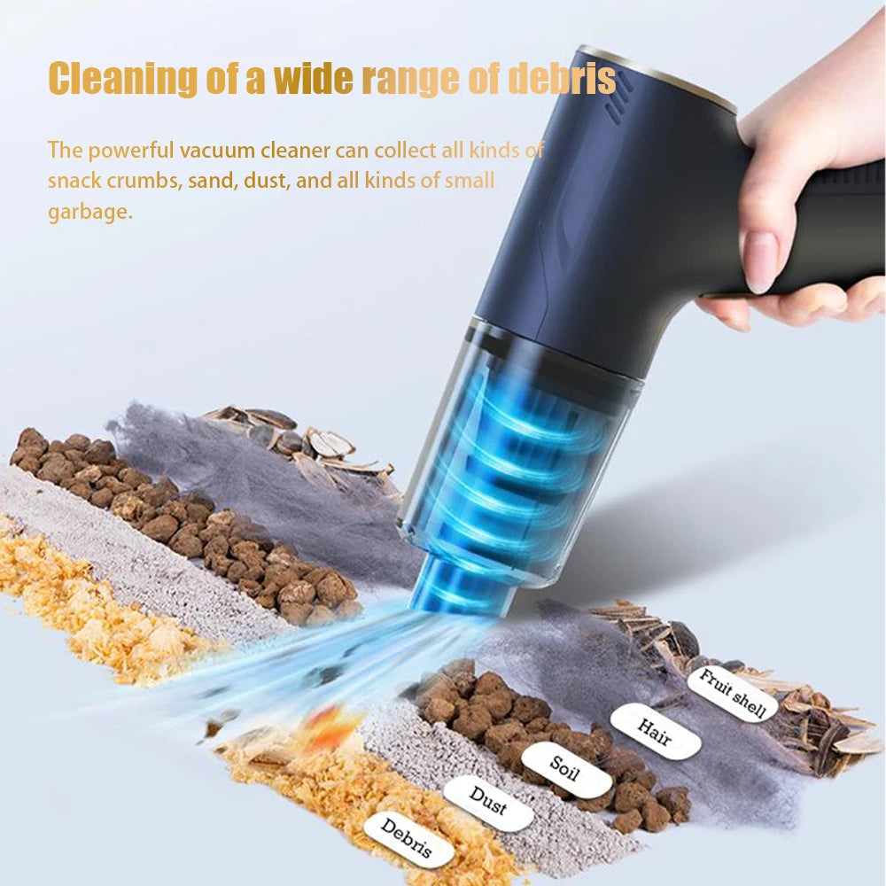 98000Pa Cordless Car Vacuum Cleaner Powerful Suction Handheld Portable Wireless Cleaning Machine Home Appliance 2 HEPA Basic