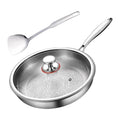 Titanium Frying Pan 28cm Non Stick Uncoated Steak and Pancake Skillet for Gas Stove Cooking