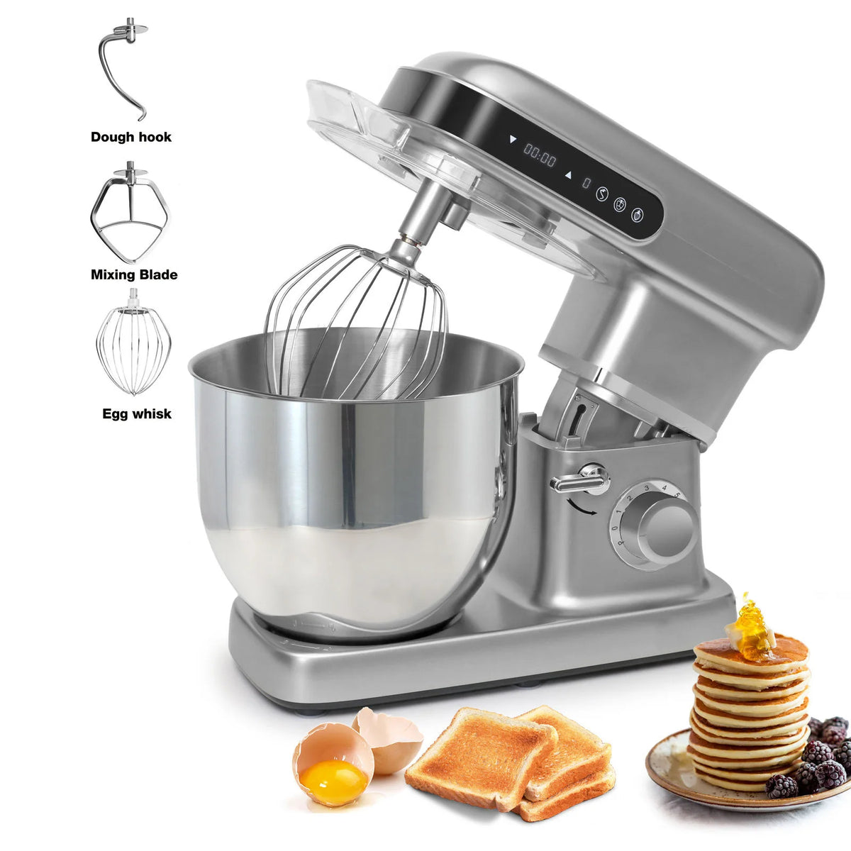 10L Large Capacity Stand Mixer Kneading Machine Food Mixer Baking Dough Mixer Light Grey Kitchen Appliance AU