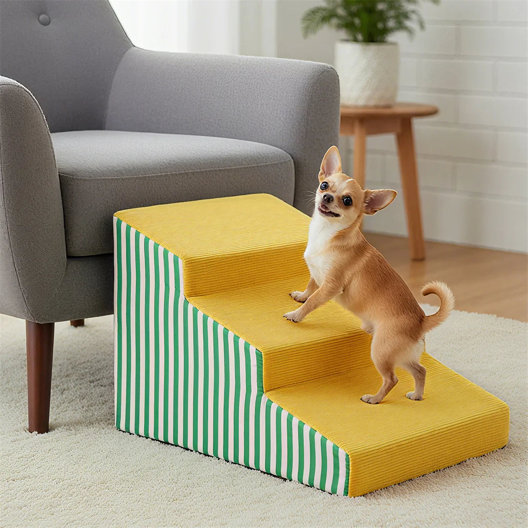 Pet Stairs High Density Foam Dog Access Ramp 3 Step 63.5x40x40cm