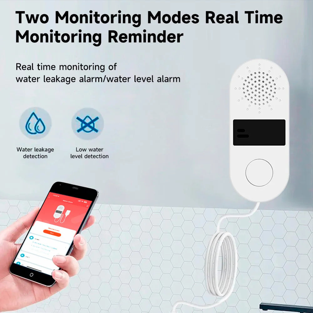 8pcs WiFi Water Leak Sensor 130DB Flood Detector Smart Life APP Alert Alarm Home Security Water Leakage Monitor 3.6×8.9cm