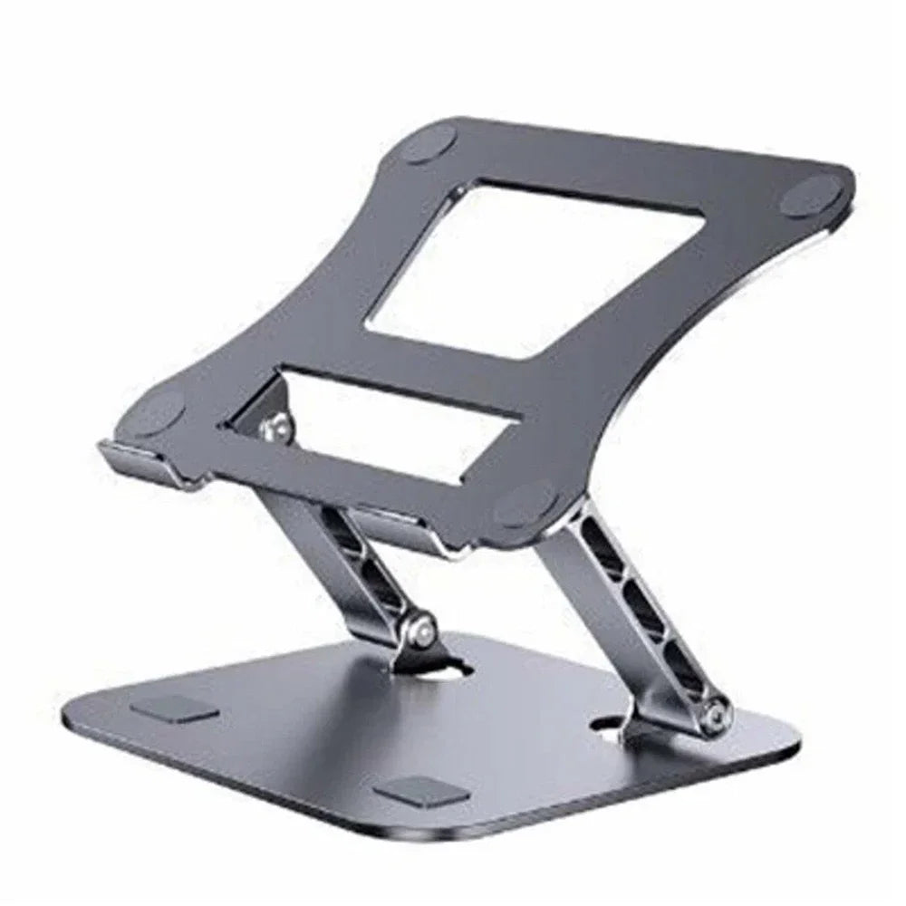 Adjustable Aluminum Alloy Laptop Tablet Stand Portable Folding Cooling Holder Support Desk Stand up to 43cm Laptop Grey N16
