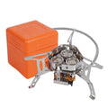 3 Head Gas Camping Stove 5800W Folding Backpacking Burner Outdoor Hiking BBQ Picnic Cooking Furnace 15 × 5.5 × 9cm