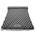 Outdoor Camping Double Inflatable Mattress Extra Wide Sleeping Pad Ultralight Folding Bed Mat Car Travel Sleeping Mat Gray