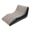 Inflatable Sofa Chair PVC Flocked Portable Blow Up Couch for Indoor Outdoor Living Room Camping Travel Use brown 138x78x66cm