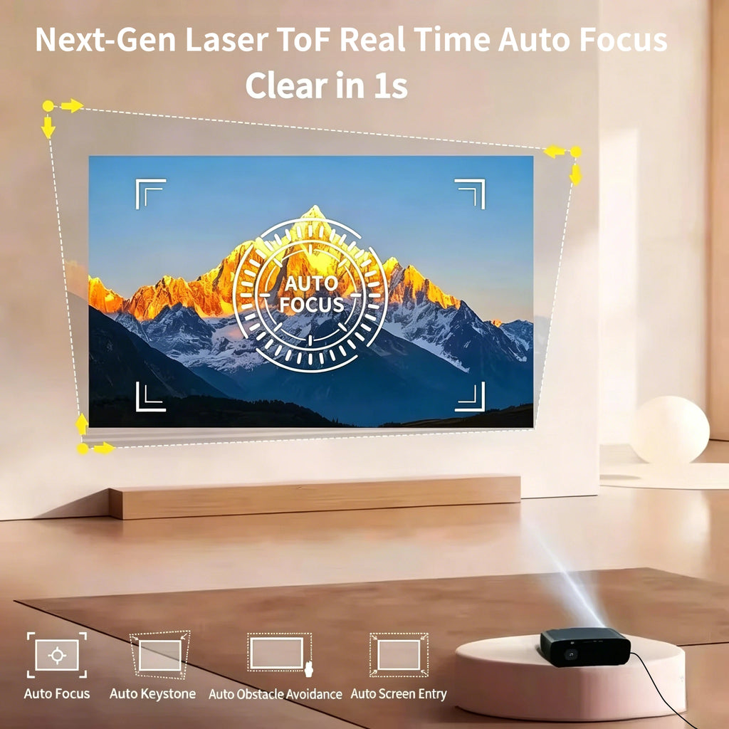 4K Smart Projector 4000 ANSI Native 1080P Google TV with Official Netflix Auto Focus WiFi Home Theatre Beamer