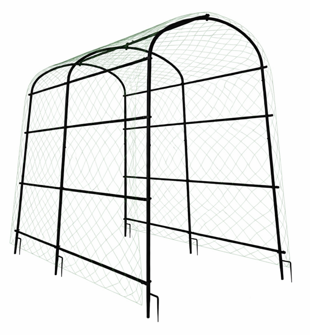 U-Frame Garden Trellis Climbing Plant Trellis Vine Support Freestanding Black & Green 120 × 182 × 222 cm