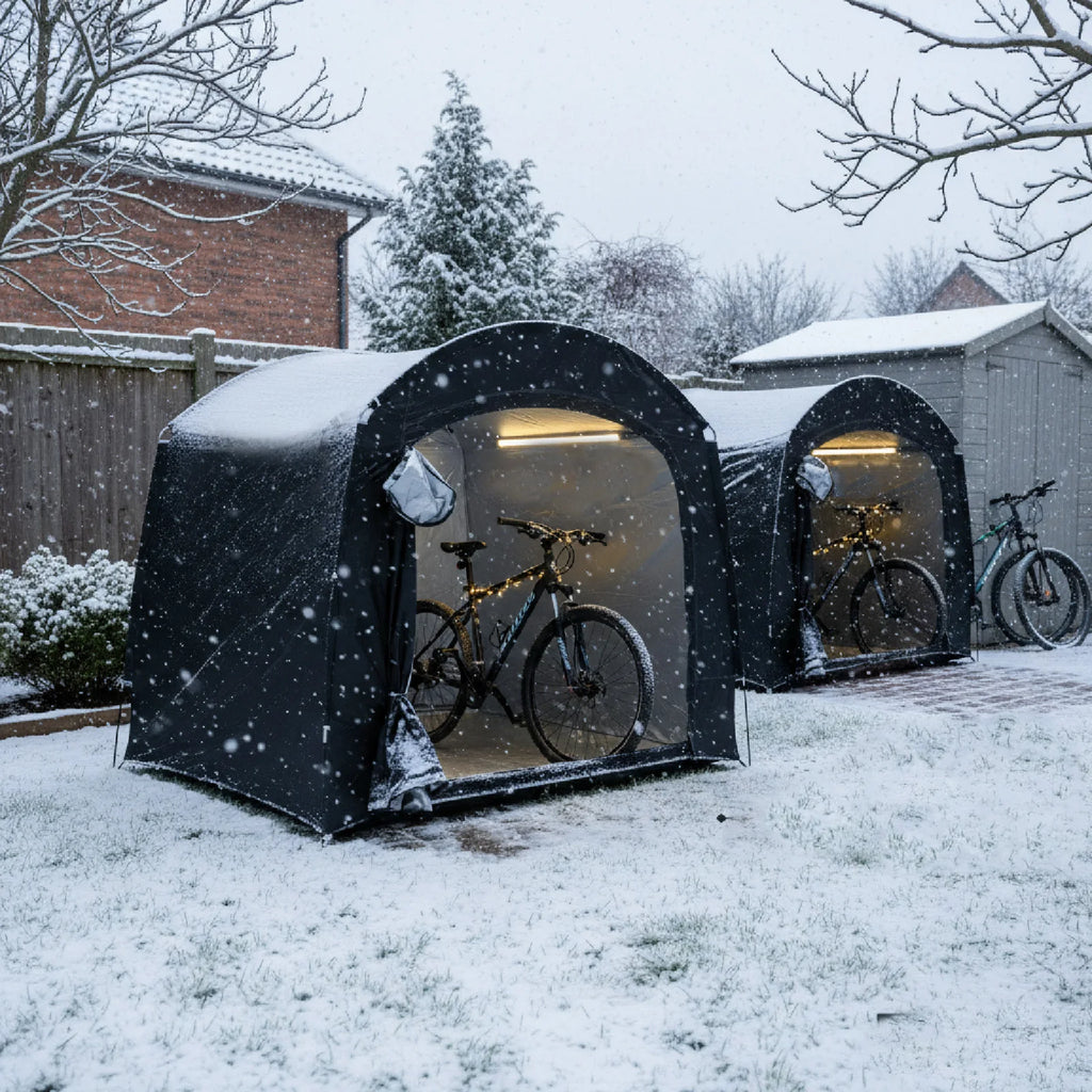 Outdoor Bike Shelter Tent 200x80x165cm Black with Thickened Oxford Cloth Cover