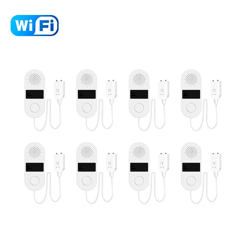 8pcs WiFi Water Leak Sensor 130DB Flood Detector Smart Life APP Alert Alarm Home Security Water Leakage Monitor 3.6×8.9cm